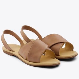 COPY - Nisolo All-Day Cross Strap Sandal size 8 Almond color
